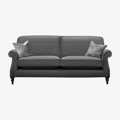 Downtown Parker Knoll Eastbury Grand Formal Back Leather Sofa - Leather Grade M