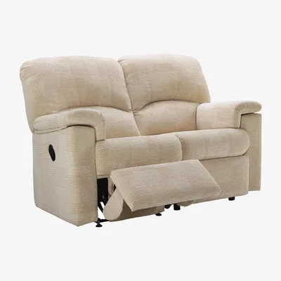 Downtown G Plan Chloe 2 Seater Recliner Sofa - Leather Grade P - Double Manual