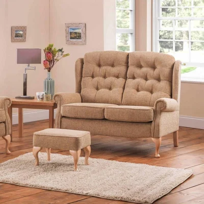 Downtown Celebrity Woburn Legged 2 Seater Sofa - Aquaclean Fabric