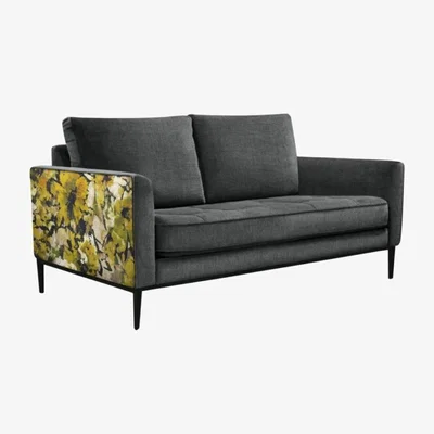 Downtown G Plan Vintage Ridley Medium 2 Seater Fabric Sofa - Grade A - Metal Leg and Plinth