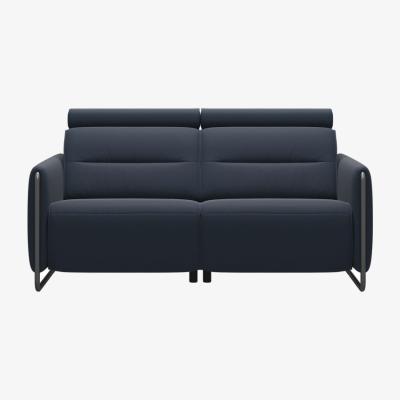Downtown Stressless Emily Sofa With Steel Arm - 2 Seater - Noblesse Leather