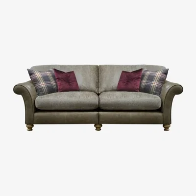 Downtown Alexander and James Milton 4 Seater Standard Back Sofa - Leather Grade A