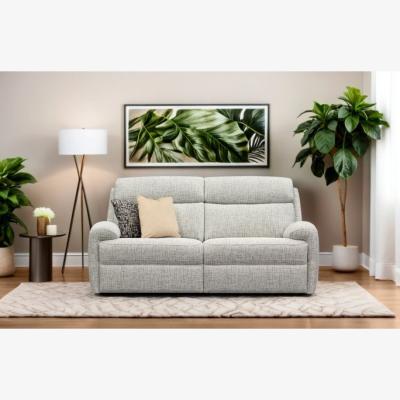 Downtown G Plan Hardy 3 Seater Fabric Recliner Sofa - Fabric Grade A - Double Electric With Headrest and Lumbar - Without Heated Seats