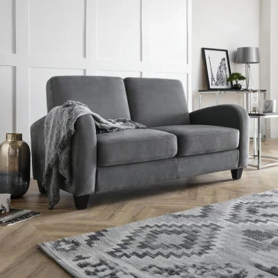 Downtown Julian Bowen Vivo 2 Seater Sofa - Dusk Grey Chenille