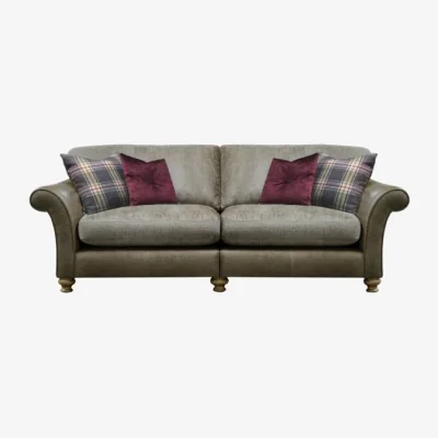 Downtown Alexander and James Milton 4 Seater Standard Back Sofa - Leather Grade B