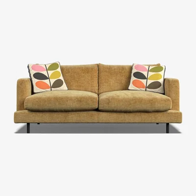 Downtown Downtown Orla Kiely Larch Medium Sofa - House Plain Fabric, Steel