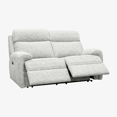 Downtown G Plan Hardy 2 Seater Fabric Recliner Sofa - Fabric Grade C - Double Electric With Headrest and Lumbar - With Heated Seats