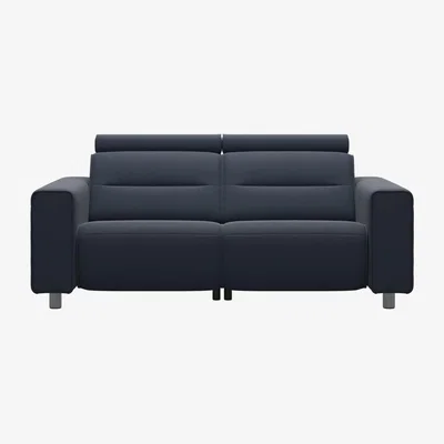 Downtown Stressless Emily Sofa With Wide Arm - 2 Seater - Fabric, Steel