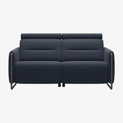 Downtown Stressless Emily Sofa With Steel Arm - 2 Seater - Paloma Leather