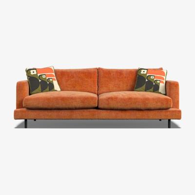 Downtown Downtown Orla Kiely Larch Large Sofa - Premium Plain Fabric, Steel