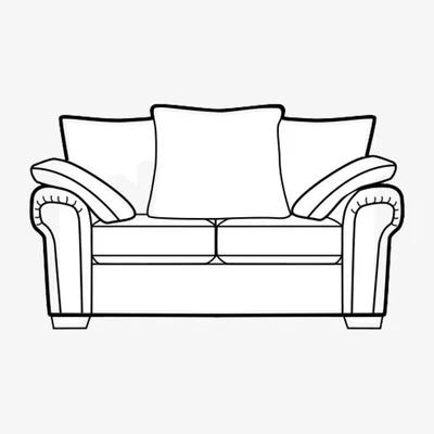 Downtown Ava 2 Seater Pillow Back Fabric Sofa - Fabric Grade SE