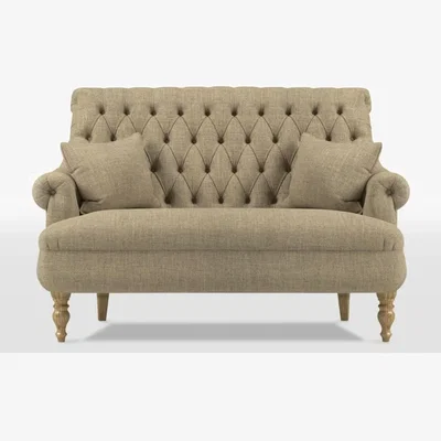 Downtown Wood Bros Pickering Compact 2 Seater Sofa - Moon Fabric Grade E