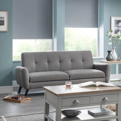 Downtown Julian Bowen Monza 3 Seater Compact Retro Sofa - Blue