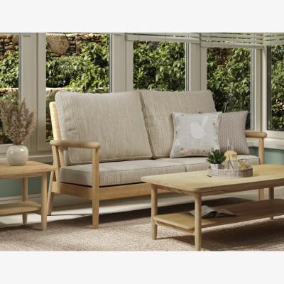 Downtown Daro Dorchester 2 Seater Lounging Sofa - Fabric Grade A In LightWood