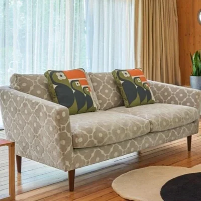 Downtown Downtown Orla Kiely Dorsey Medium Sofa - Pattern Fabric, Steel