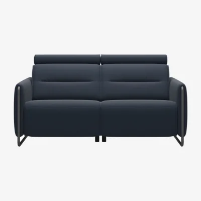 Downtown Stressless Emily 2 Seater Sofa With Steel Arms - Velaro Leather