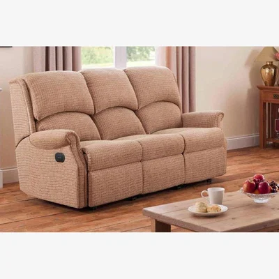 Downtown Celebrity Regent 3 Seater Recliner Sofa - Aquaclean Fabric - Single Motor