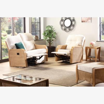 Downtown Desser Paris 2 Seater Reclining Sofa and 2 Chairs Suite - Light Oak - Fabric Grade C In LightOak