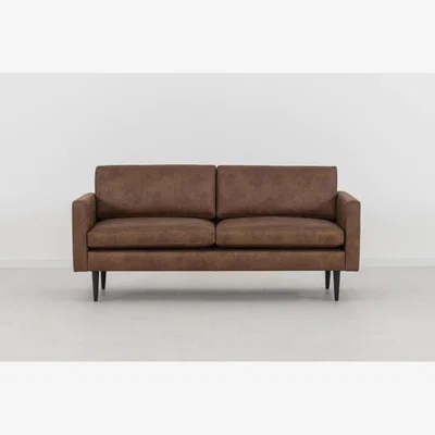 Downtown Swyft Model 07 Sofa - Faux Leather Chestnut - 3 Seater