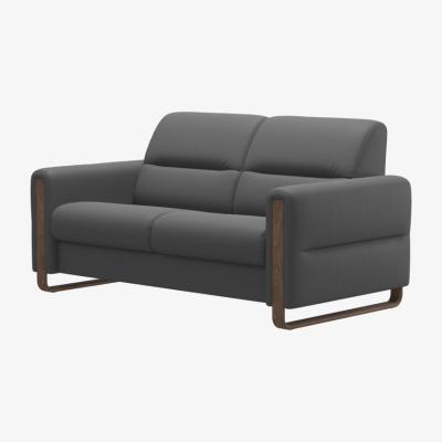 Downtown Stressless Fiona Fabric 2 Seater Sofa - 2 x Wood Arms