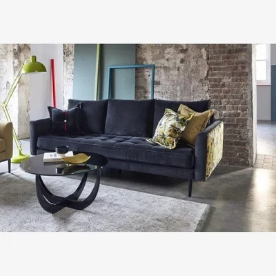 Downtown G Plan Vintage Ridley Grand 4 Seater Fabric Sofa - Grade A - Wooden Leg