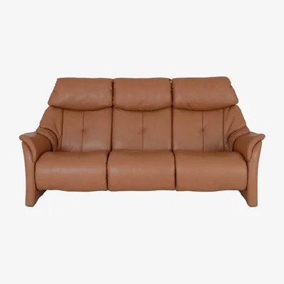 Downtown Himolla Chester Fixed 3 Seater Sofa - Fabric F24 - Aluminium Feet