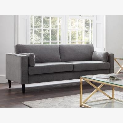Downtown Julian Bowen Hayward 3 Seater - Grey Chenille Fabric