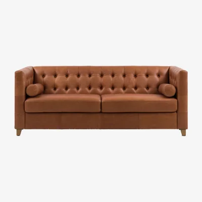 Perch and Parrow Lockwood 3 Seater Sofa in Tan Leather