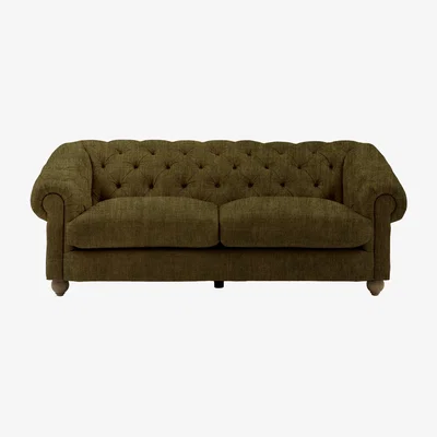 Perch and Parrow Heritage 3 Seater Sofa in Olive