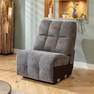Quatropi Luca Armless Middle Sofa Module Charcoal Chenille 80x100cm