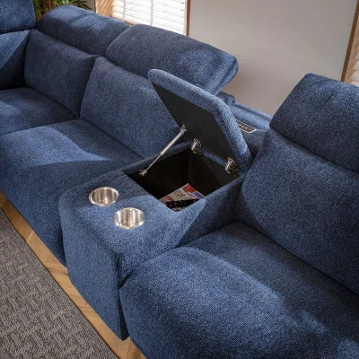 Quatropi Sydney Sofa Console Unit Dark Blue 40x100cm