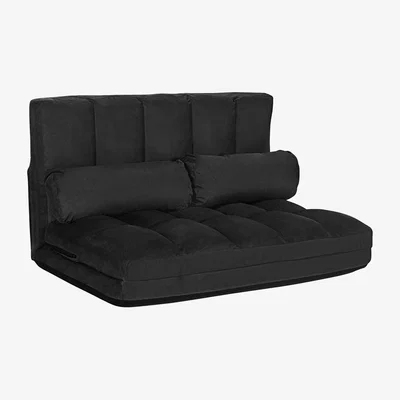 The Range 2-in-1 Folding Lazy Sofa Bed - Black
