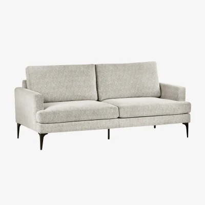 The Range Carrera Chenille 3 Seater Sofa - Oyster Cream