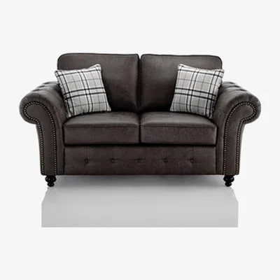 The Range Charlie Suede fabric 2 Seater Sofa - Black