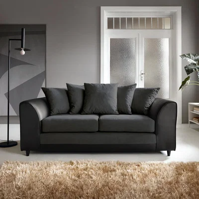 The Range Dylan 3 Seater Sofa - Black