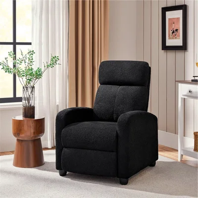 The Range Upholstered Single Recliner Sofa Chair for Home - Black