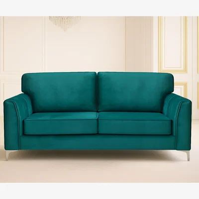 The Range Regency Plush Velvet 3-Seater Sofa - Luxury Modern Velvet Sofa, UK Made - New Teal Plush Velvet