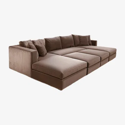 The Range Serenity Sectional U Shape Cinema Sofa - Mink