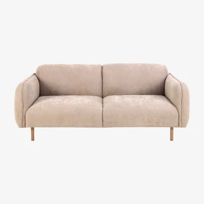 The Range Wyld Haus Cambridge 2.5-Seater Sofa, Fay Beige Fabric, Oak Base - Beige