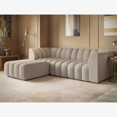 The Range Halle 3 Seater Sofa with Footstool - Beige