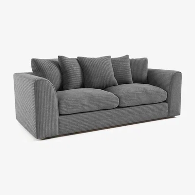 The Range BYRON Cord Sofa Set 3 Plus 2 - Grey / 3