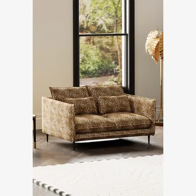 Rockett St George The Lola 2 Seater Sofa in Leopard Print Velvet