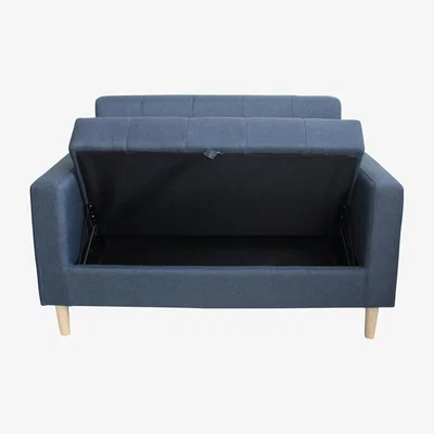 The Range Smart Sofa in a Box, Fabric 2 Seater, Hidden Storage - Dark Grey