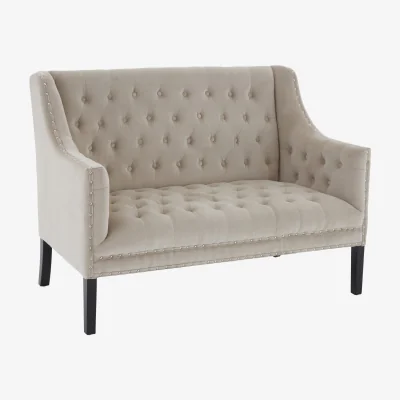 The Range Regent Park Camel Velvet 2 Seat Sofa - Camel