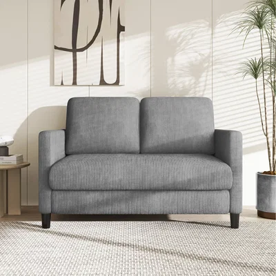 The Range Corduroy mini 2-Seater Sofa For Bedroom office - Grey