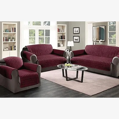 The Range Soft Touch Water-Repellant Sofa Protector - Wine  / 3 Seater