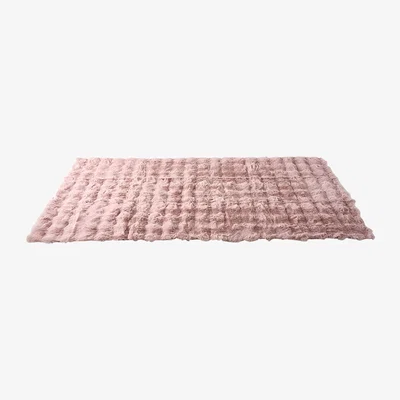 The Range 180cm Thick Faux Rabbit Fur Knitted Sofa Cover - Pink