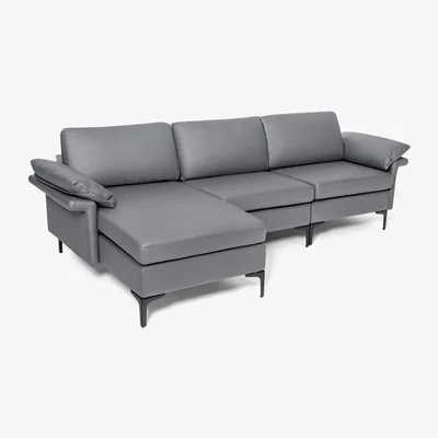 The Range L-Shaped Modular Sofa Set - Grey