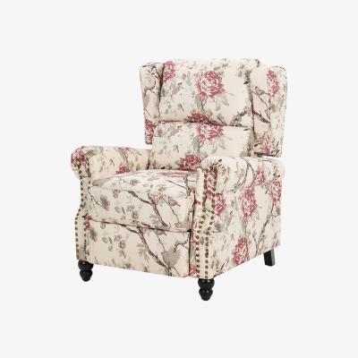 The Range Fabric Upholstered Sofa Pushback Armchair - Floral