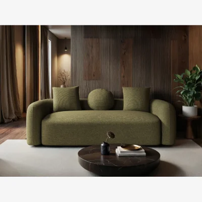 The Range Cami Large Sofa Green Chenille - Green